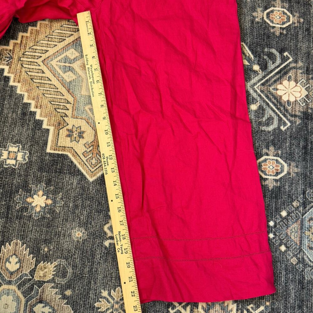Magaschoni 100% Linen Hot Pink Jumpsuit Women’s Size Medium - Picture 10 of 10